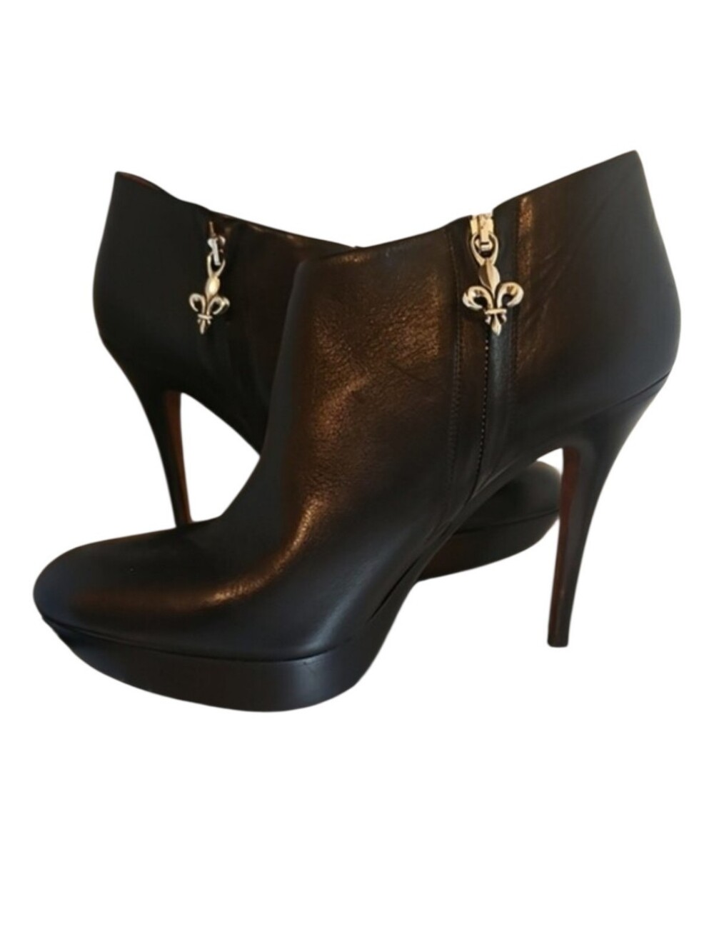 Donald J Pliner XEON Black Leather Platform Stiletto Booties Size 9M